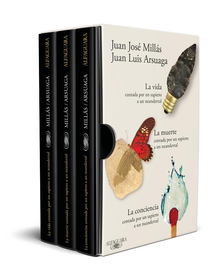 Estuche La vida, La muerte y La conciencia contadas por un sapiens a un neandert | 9788410299252 | Millás, Juan José / Arsuaga, Juan Luis