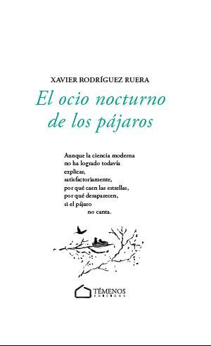 El ocio nocturno de los pájaros | 9788412464665 | Rodríguez Ruera, Xavier