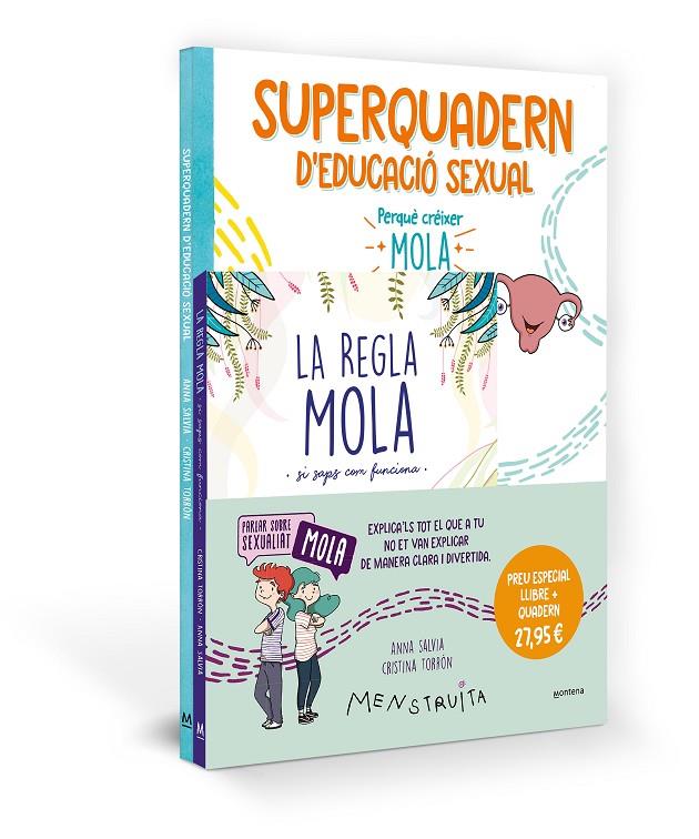 Pack Aprèn amb Menstruita (La regla mola + Superquadern d'educació sexual) | 9788419975065 | Torrón (Menstruita), Cristina / Salvia, Anna