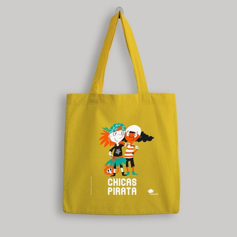 Bolsa de tela 'Chicas Pirata' - color amarillo | 9788418133978 | Gómez / Isern, Susanna